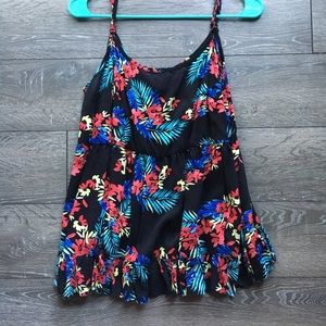 Torrid tropical babydoll tank top